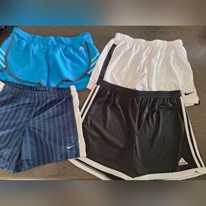 adidas And Nike Black and White Athletic Shorts Lot, Large